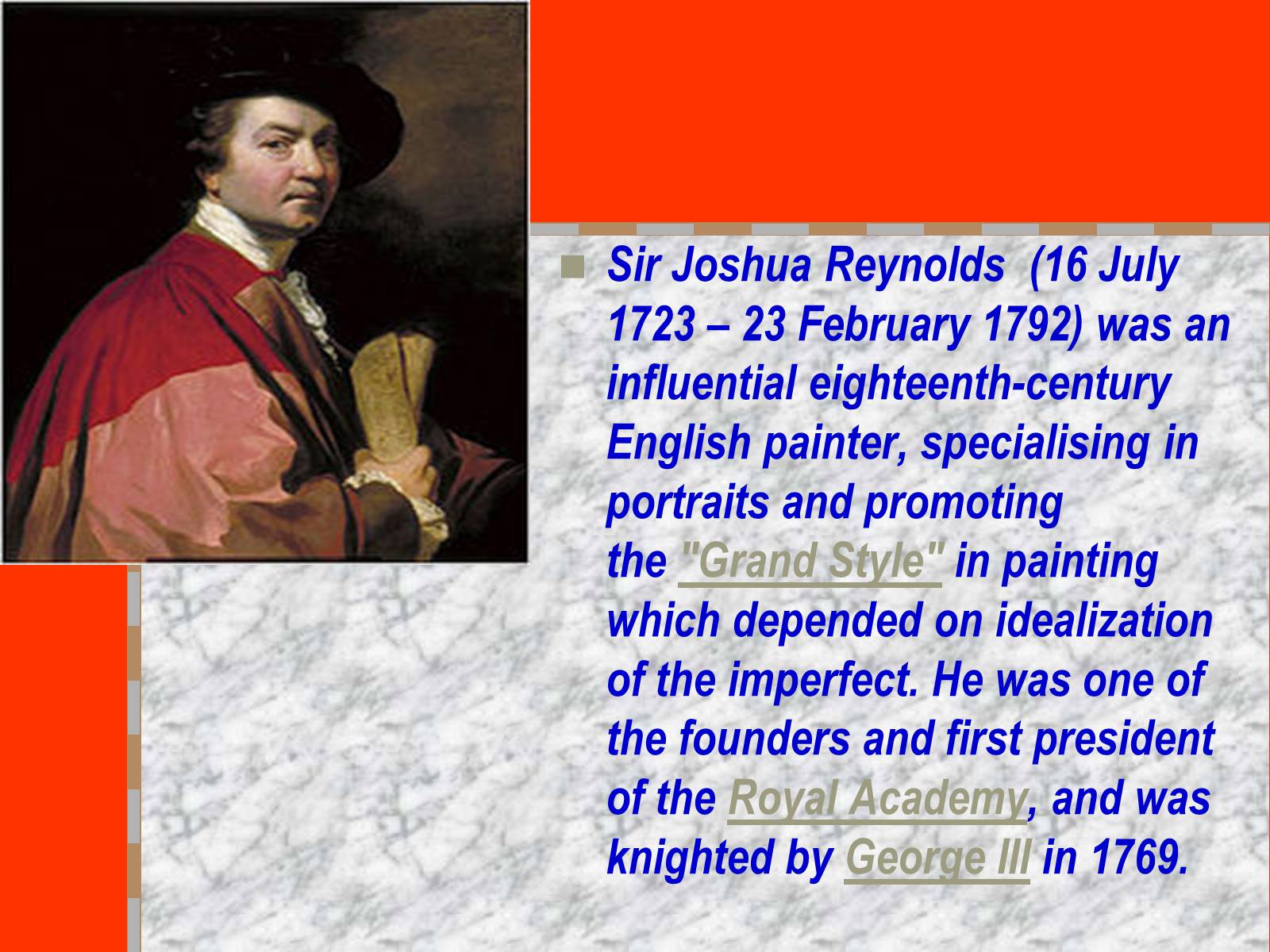 Презентація на тему «Sir Joshua Reynolds» (варіант 1) - Слайд #2