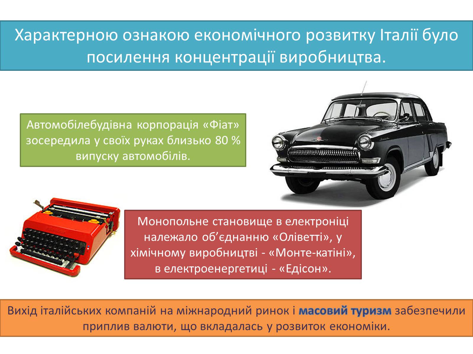 Презентація на тему «Італійське економічне диво» (варіант 2) - Слайд #4