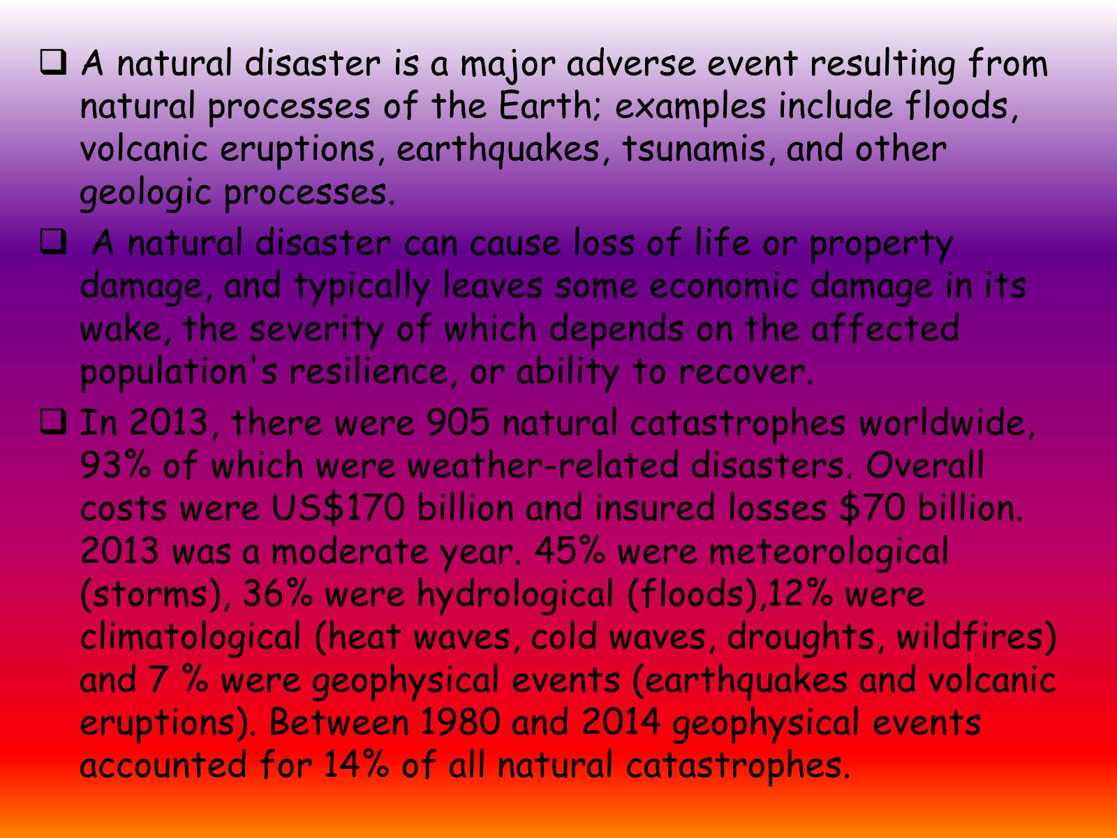 Презентація на тему «The natural disasters» - Слайд #2