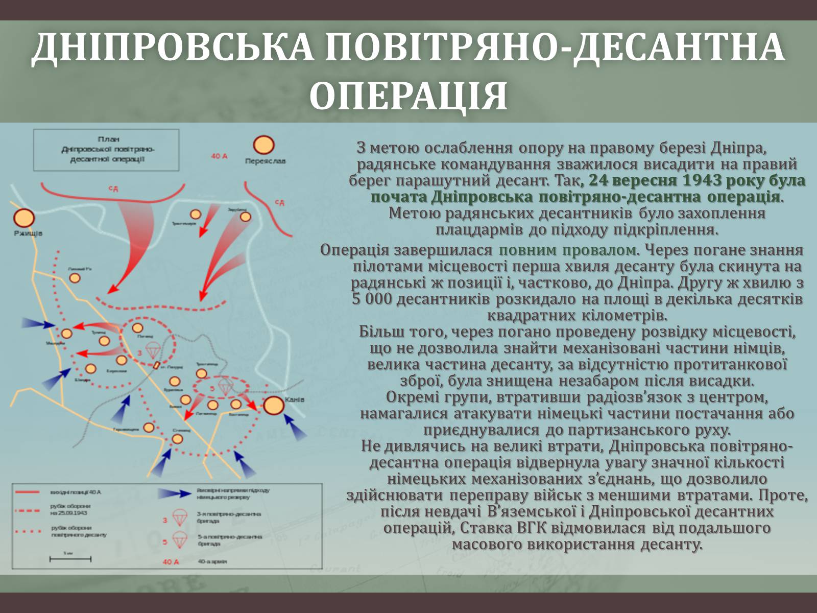 Презентація на тему «Битва за Дніпро “Східний вал”» - Слайд #13
