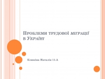 Презентація на тему «Проблеми трудової міграції в Україні»