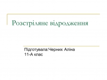 Презентація на тему «Розстріляне відродження» (варіант 4)