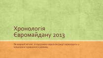 Презентація на тему «Хронологія Євромайдану 2013»