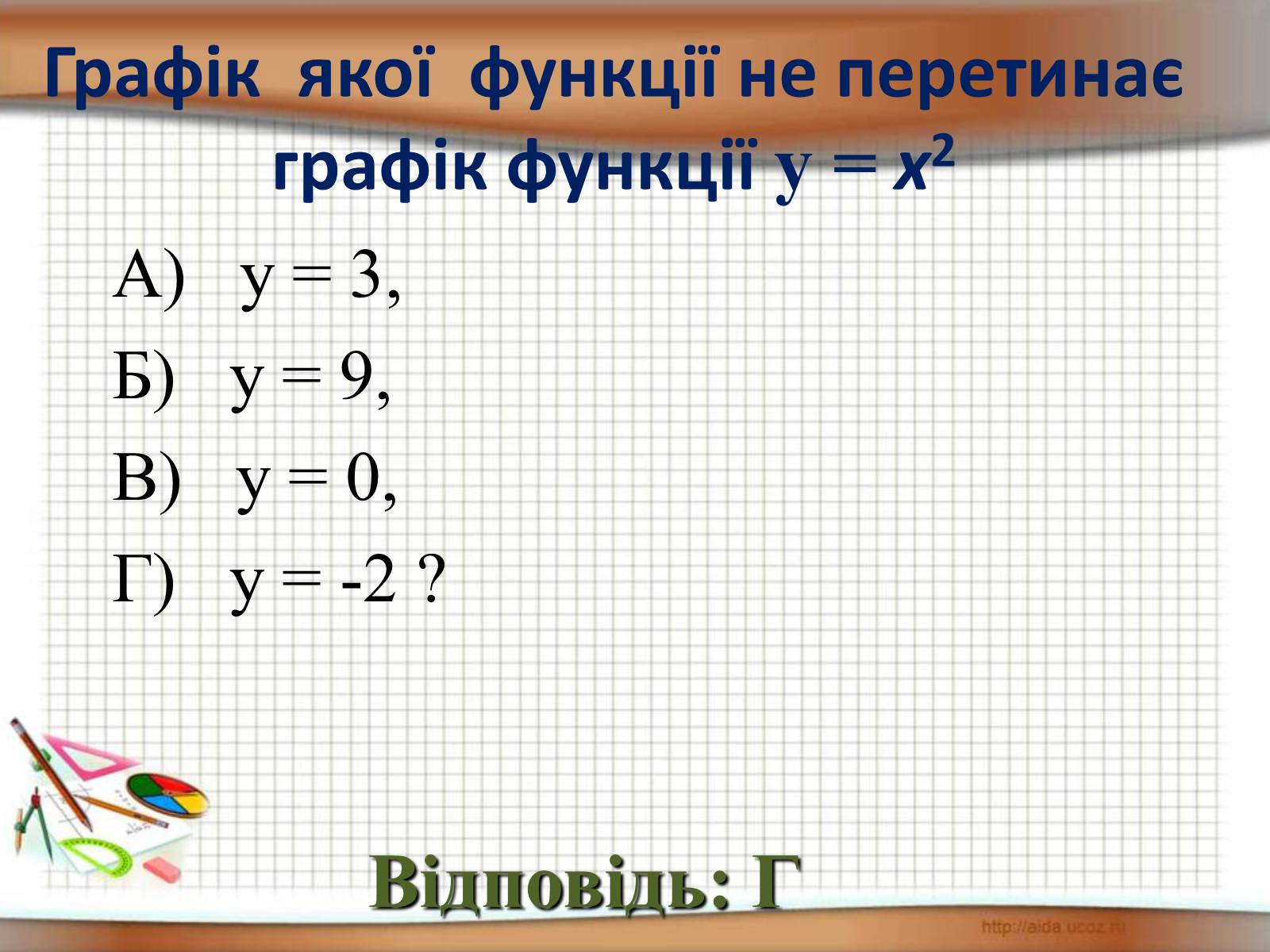 Презентація на тему «Функція у = х^2» - Слайд #19