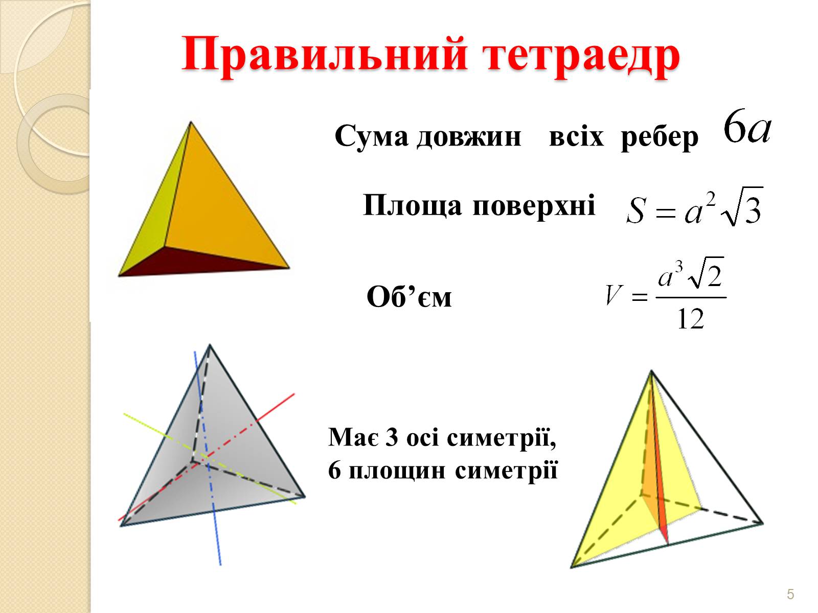 Презентація на тему «Правильні многогранники» (варіант 2) - Слайд #5