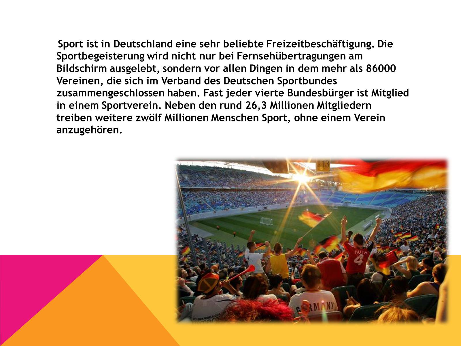 Презентація на тему «Sport in Deutschland» (варіант 1) - Слайд #2