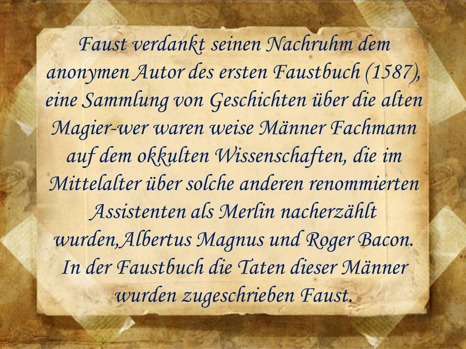 Презентація на тему «Das Faustbuch» - Слайд #2