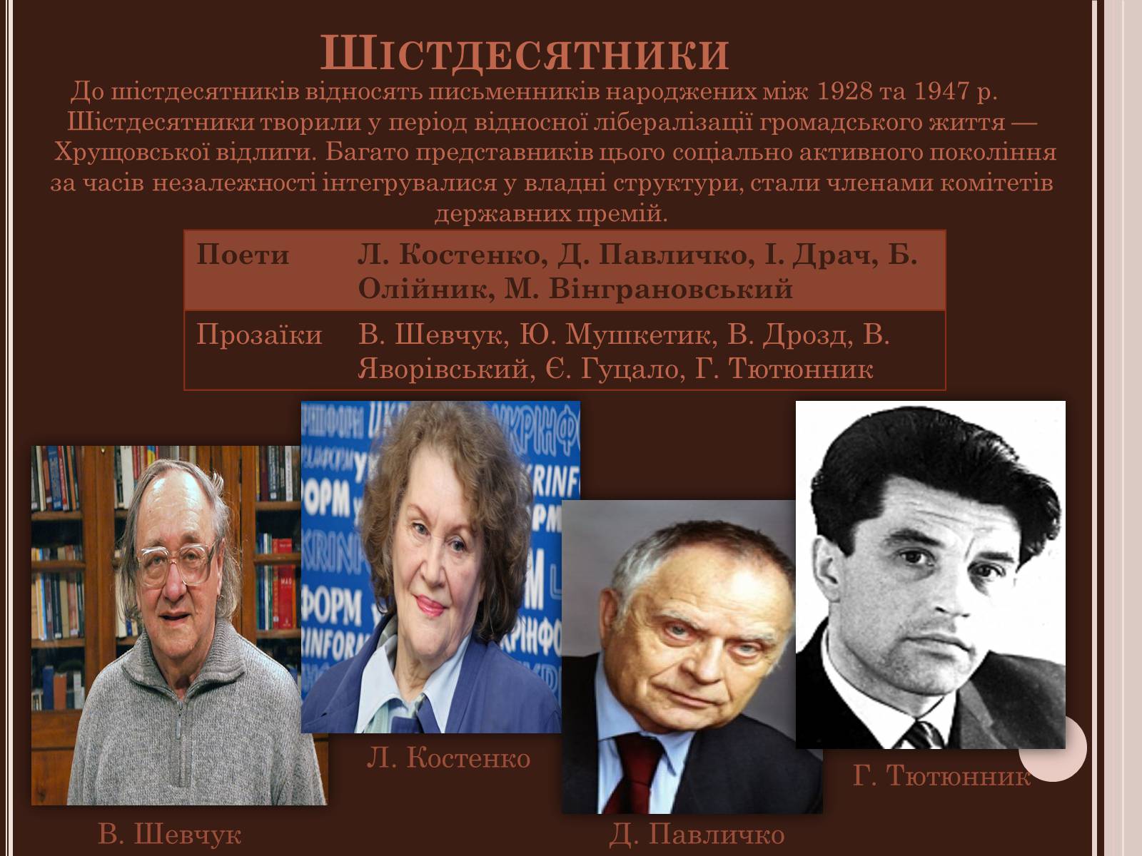 Презентація на тему «Сучасна українська література» (варіант 3) - Слайд #4