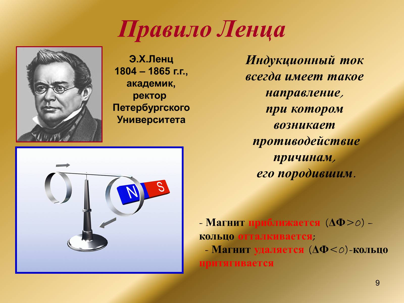 Презентація на тему «Явление электромагнитной индукции» - Слайд #9