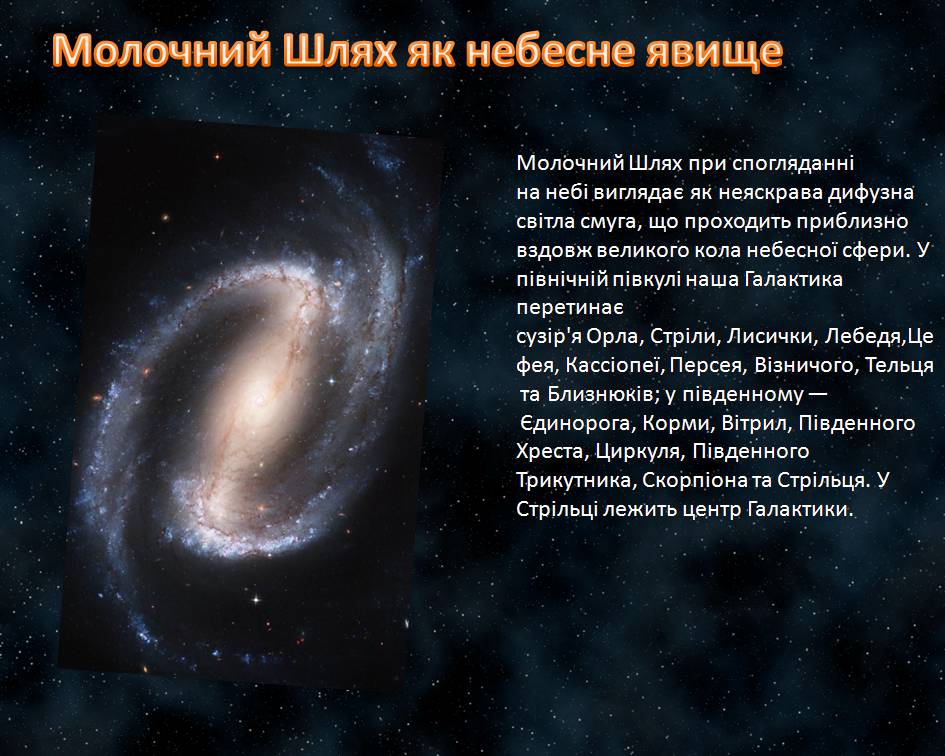 Презентація на тему «Молочний Шлях. Будова Галактики. Зоряні скупчення. Туманності» - Слайд #4