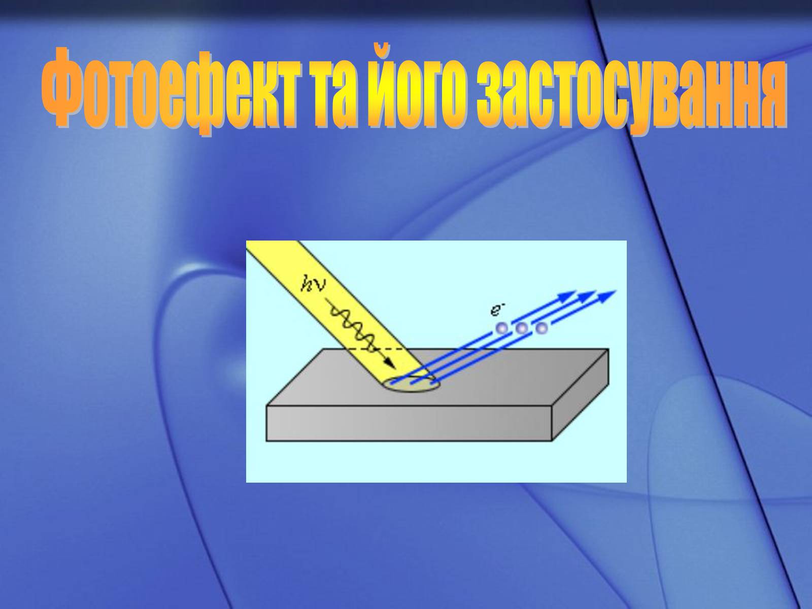 Презентація на тему «Фотоефект та його застосування» - Слайд #1