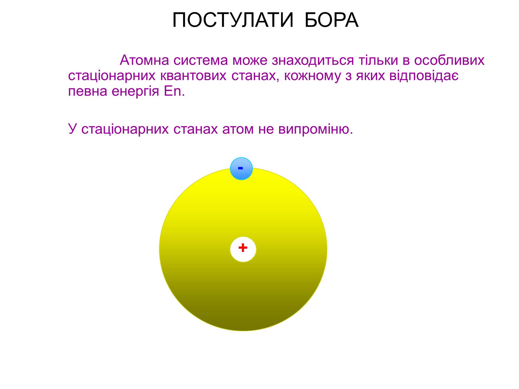 Презентація на тему «Ядерна модель атома. Квантові постулати Бора» - Слайд #9