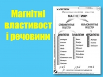 Презентація на тему «Магнітні властивості речовини» (варіант 2)