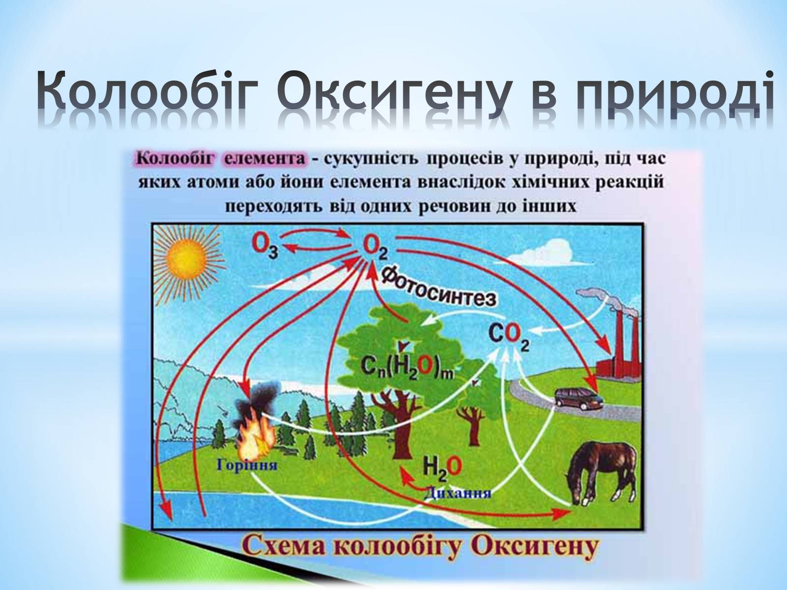 Презентація на тему «Колообіг Оксигену в природі» - Слайд #1