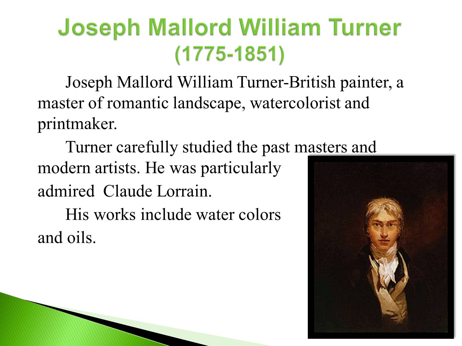 Презентація на тему «William Turner» (варіант 1) - Слайд #2