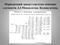 Презентація на тему «Будова атома» (варіант 2)