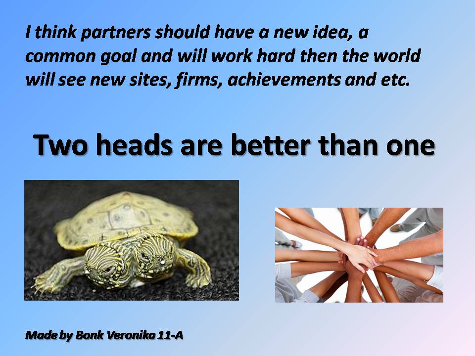 Презентація на тему «The most successful partnership» - Слайд #6