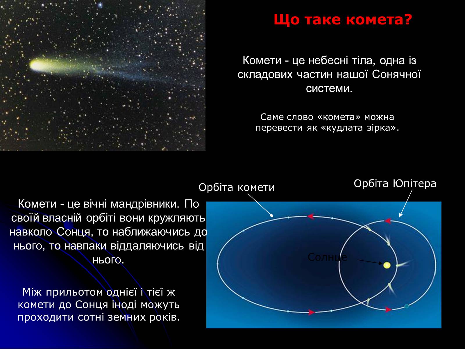 Презентація на тему «Що таке комета?» - Слайд #3