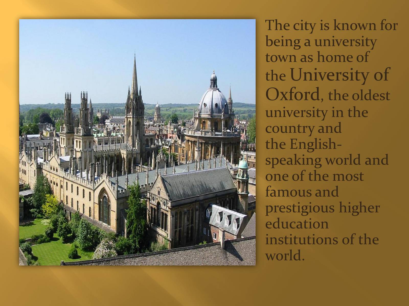 Презентація на тему «Oxford» (варіант 1) - Слайд #3