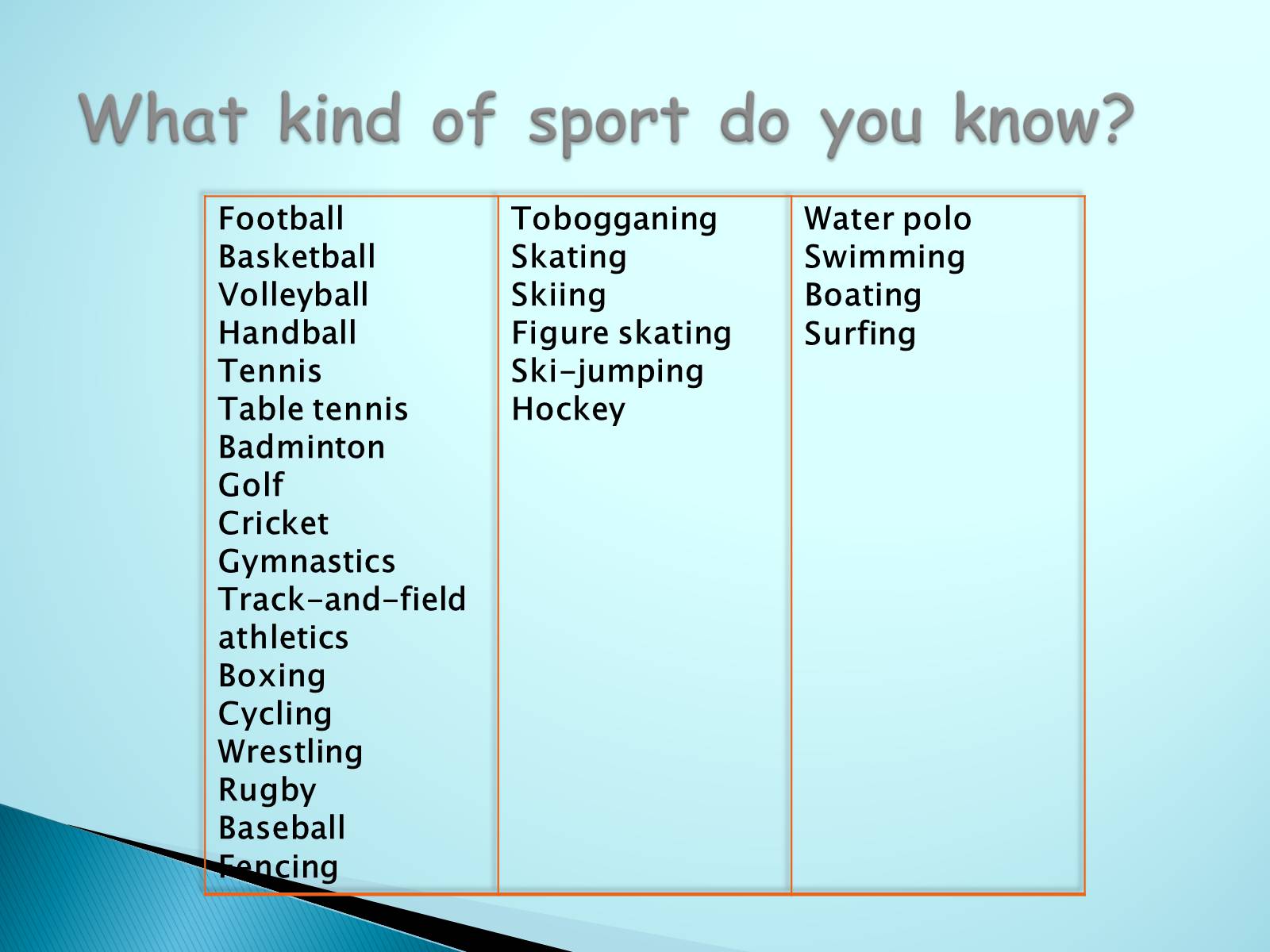 Презентація на тему «Sport in our life» (варіант 3) - Слайд #9