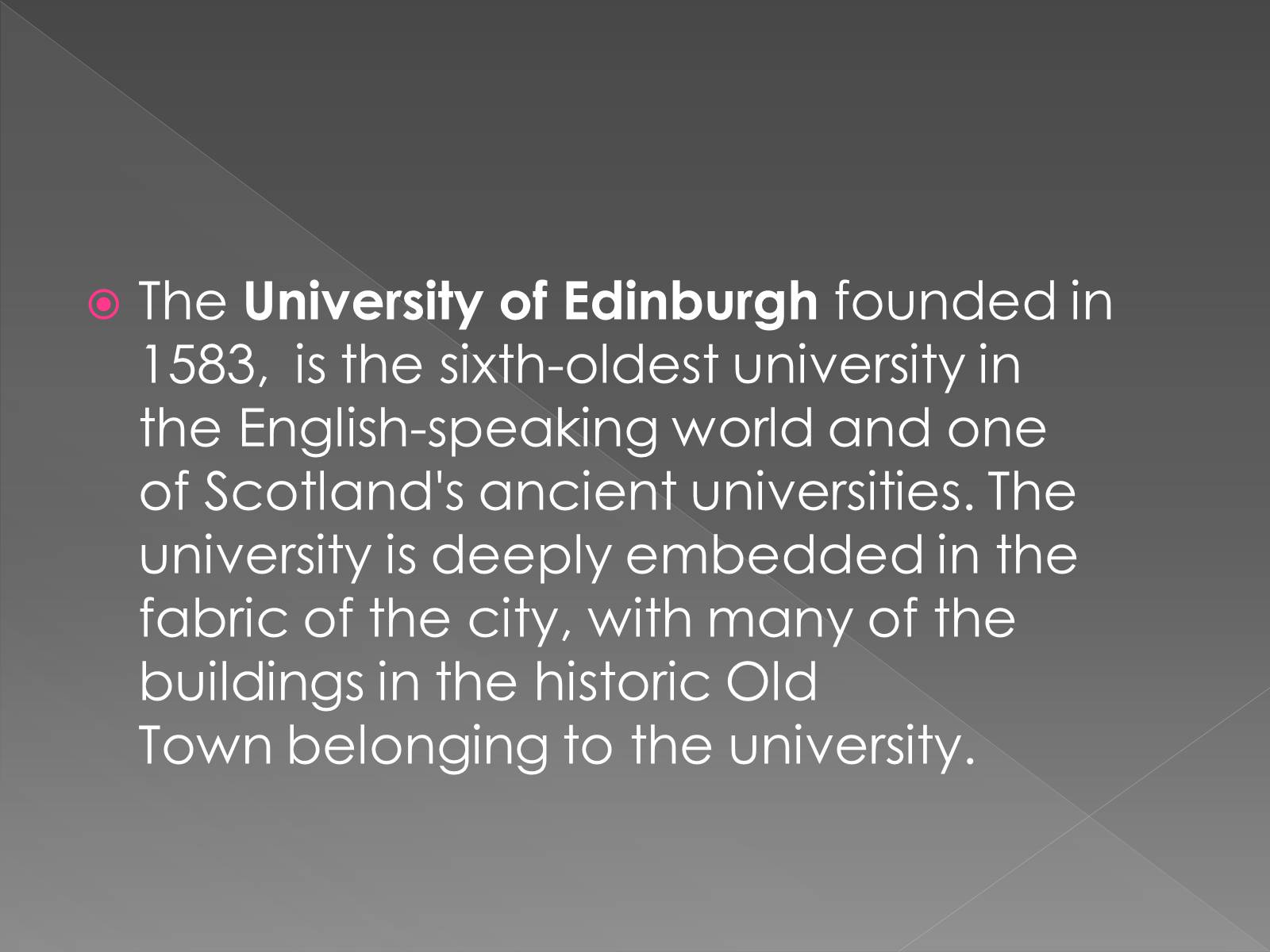 Презентація на тему «University of Edinburgh» - Слайд #2