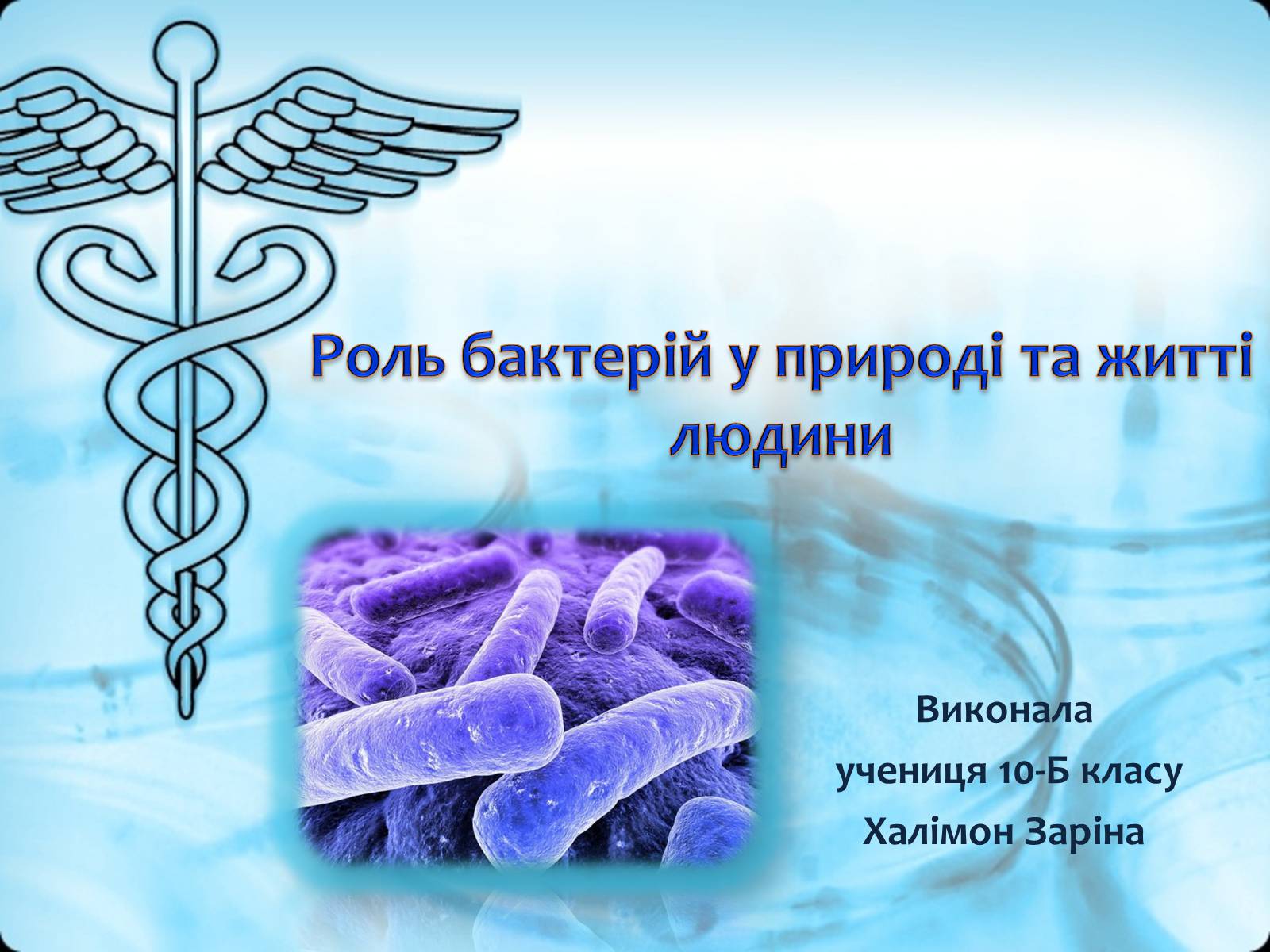 Презентація на тему «Роль бактерій у природі та житті людини» (варіант 2) - Слайд #1