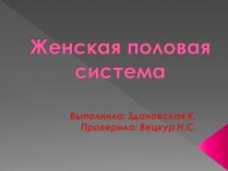 Презентація на тему «Женская половая система»