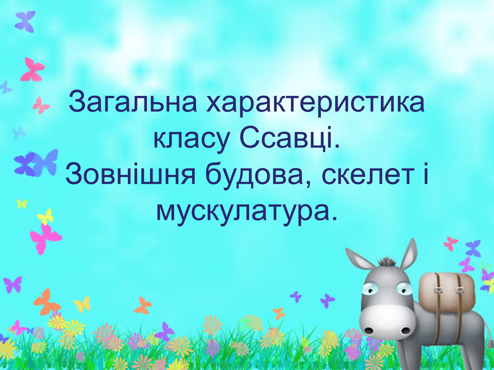 Презентація на тему «Загальна характеристика класу Ссавці. Зовнішня будова, скелет і мускулатура» - Слайд #1