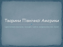 Презентація на тему «Тварини Північної Америки»