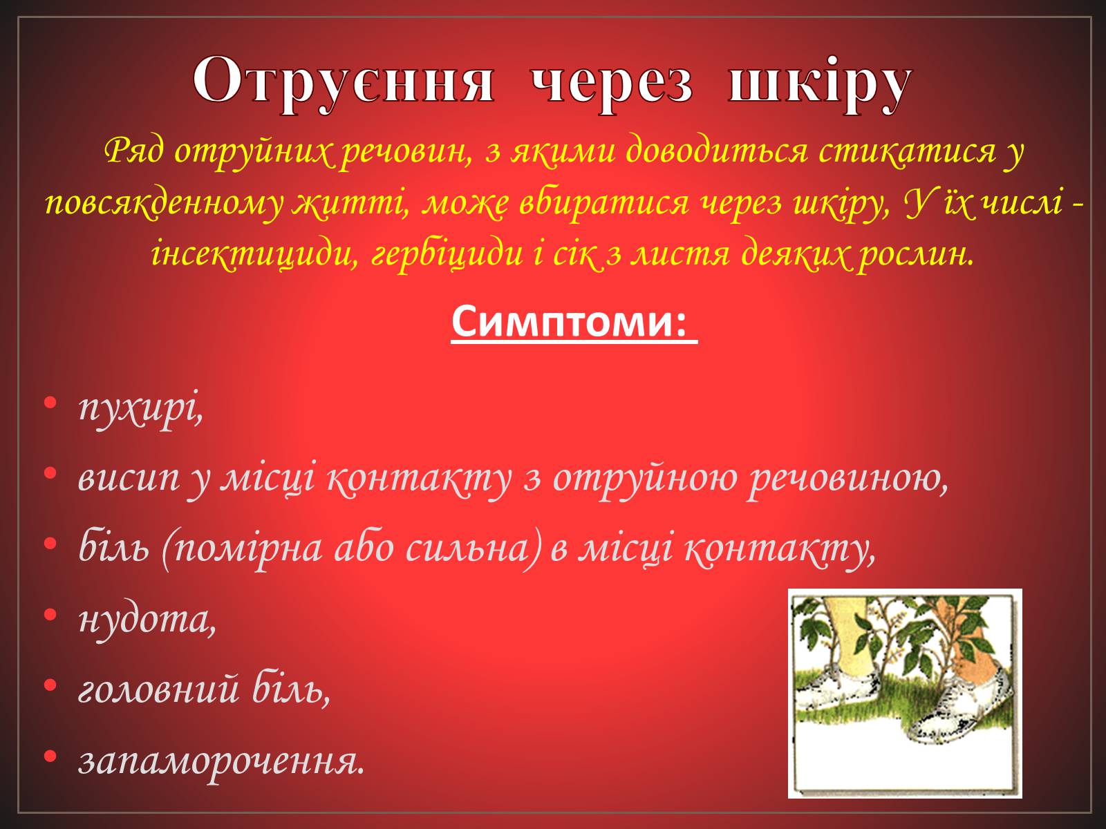 Презентація на тему «Перша допомога при отруєннях» (варіант 2) - Слайд #12