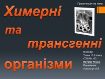 Презентація на тему «Химерні та трансгенні організми» (варіант 2)