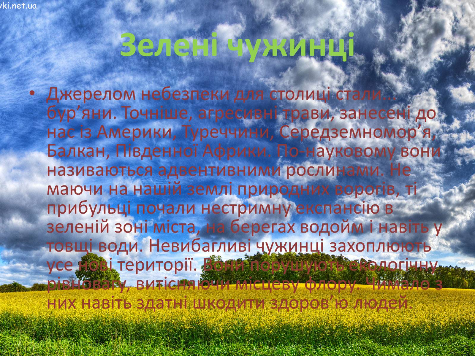 Презентація на тему «Рослини-чужинці на Україні» - Слайд #2