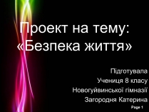 Презентація на тему «Безпека життя»