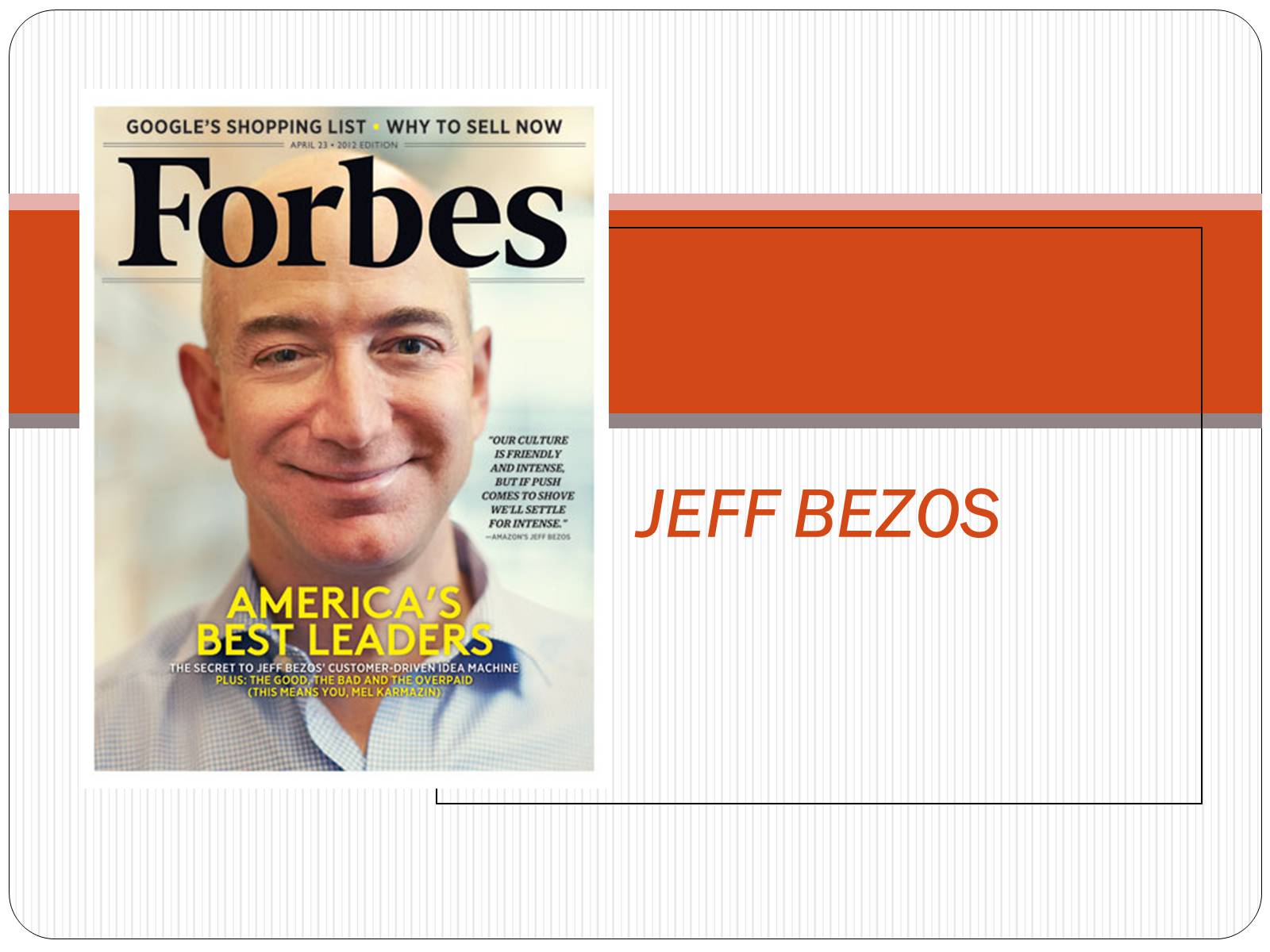 Презентація на тему «Jeff Bezos» - Слайд #1