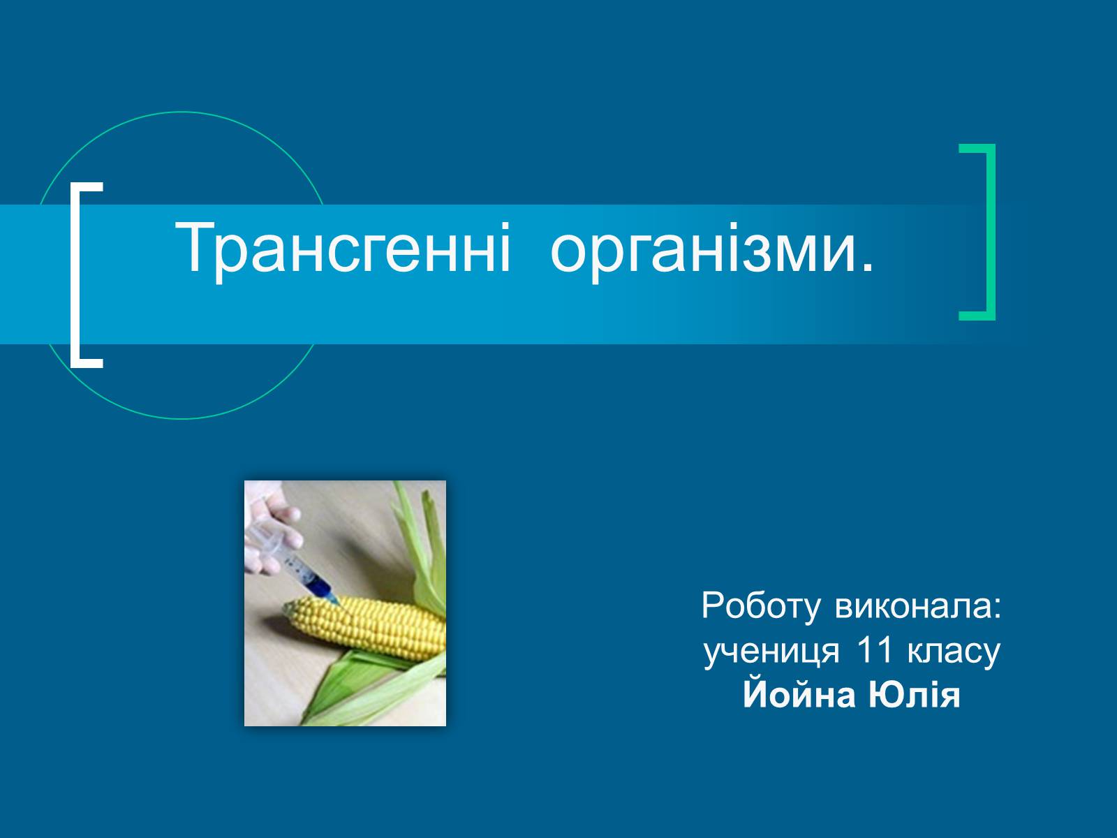 Презентація на тему «Трансгенні організми» (варіант 4) - Слайд #1