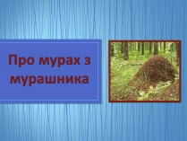 Презентація на тему «Про мурах з мурашника»