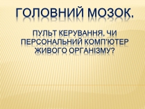 Презентація на тему «Головний мозок» (варіант 1)