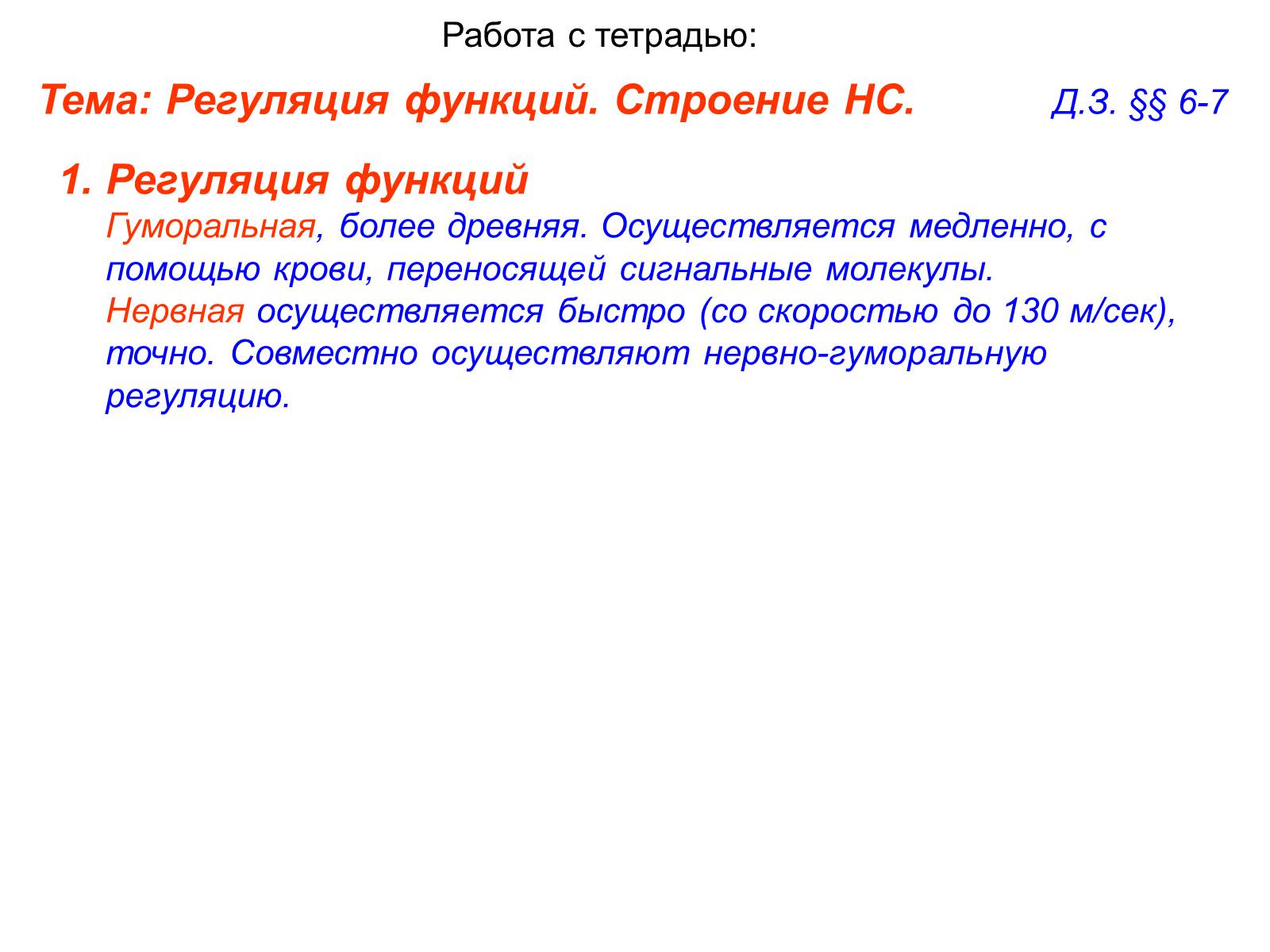 Презентація на тему «Регуляция функций. Строение нервной системы» - Слайд #6