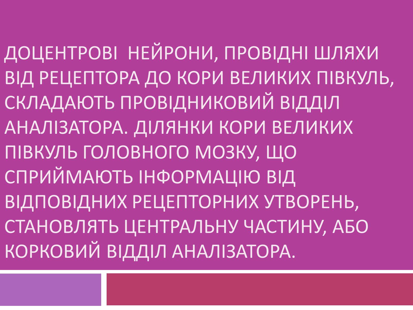 Презентація на тему «Вчення І.П. Павлова про Аналізатори» - Слайд #5