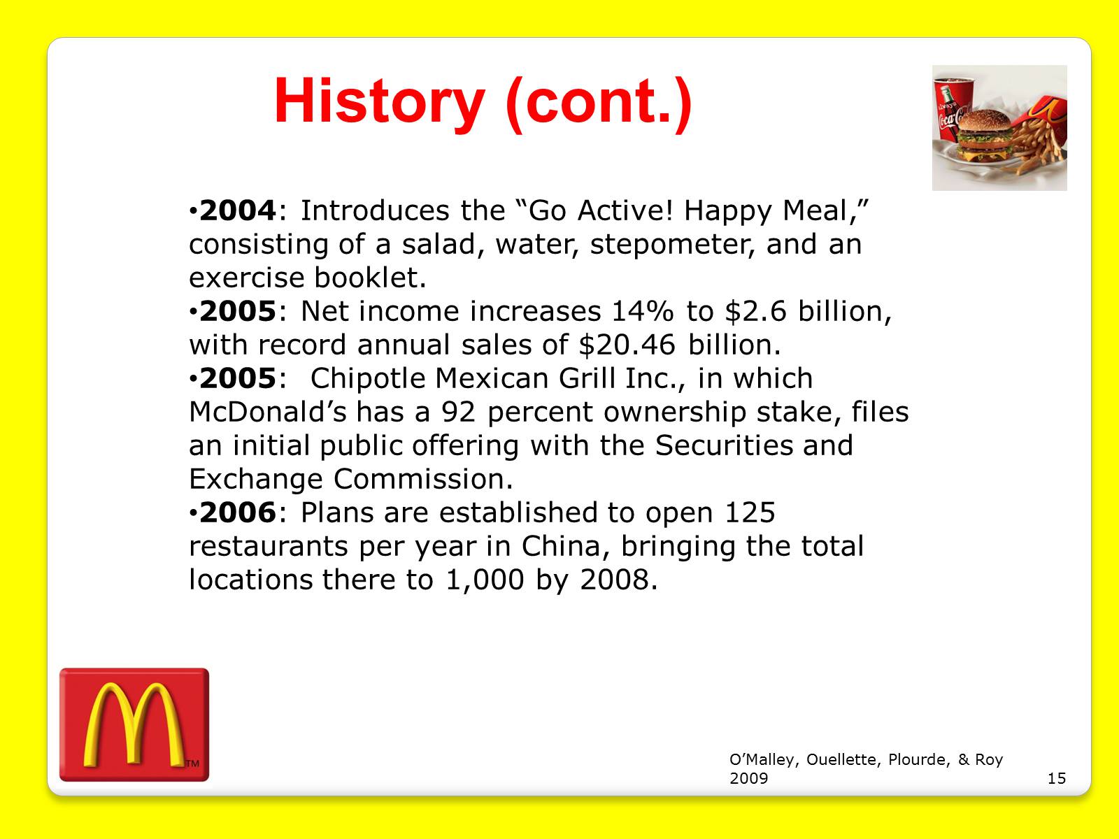 Презентація на тему «McDonald&#8217;s Corporation» - Слайд #15