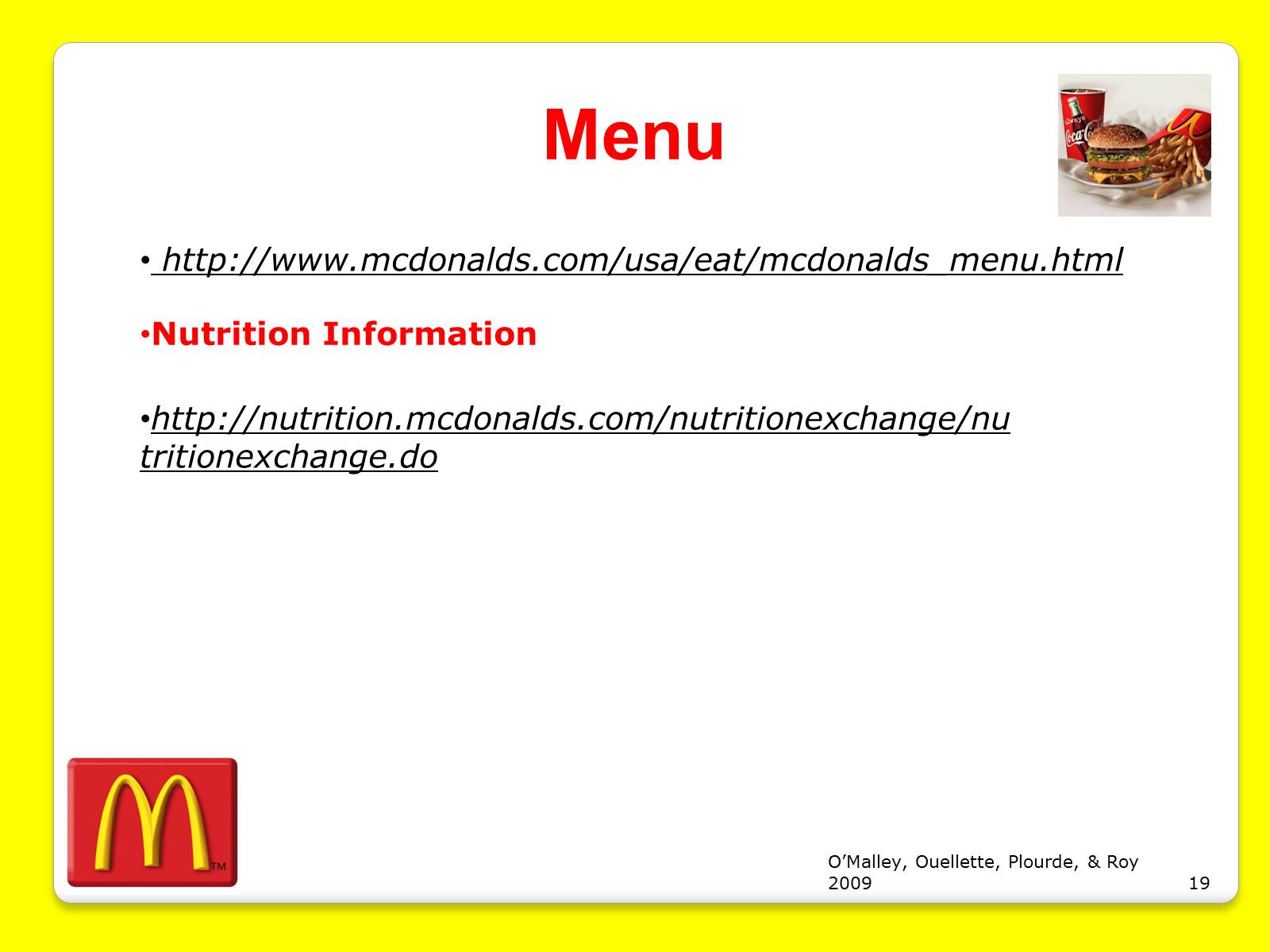 Презентація на тему «McDonald&#8217;s Corporation» - Слайд #19