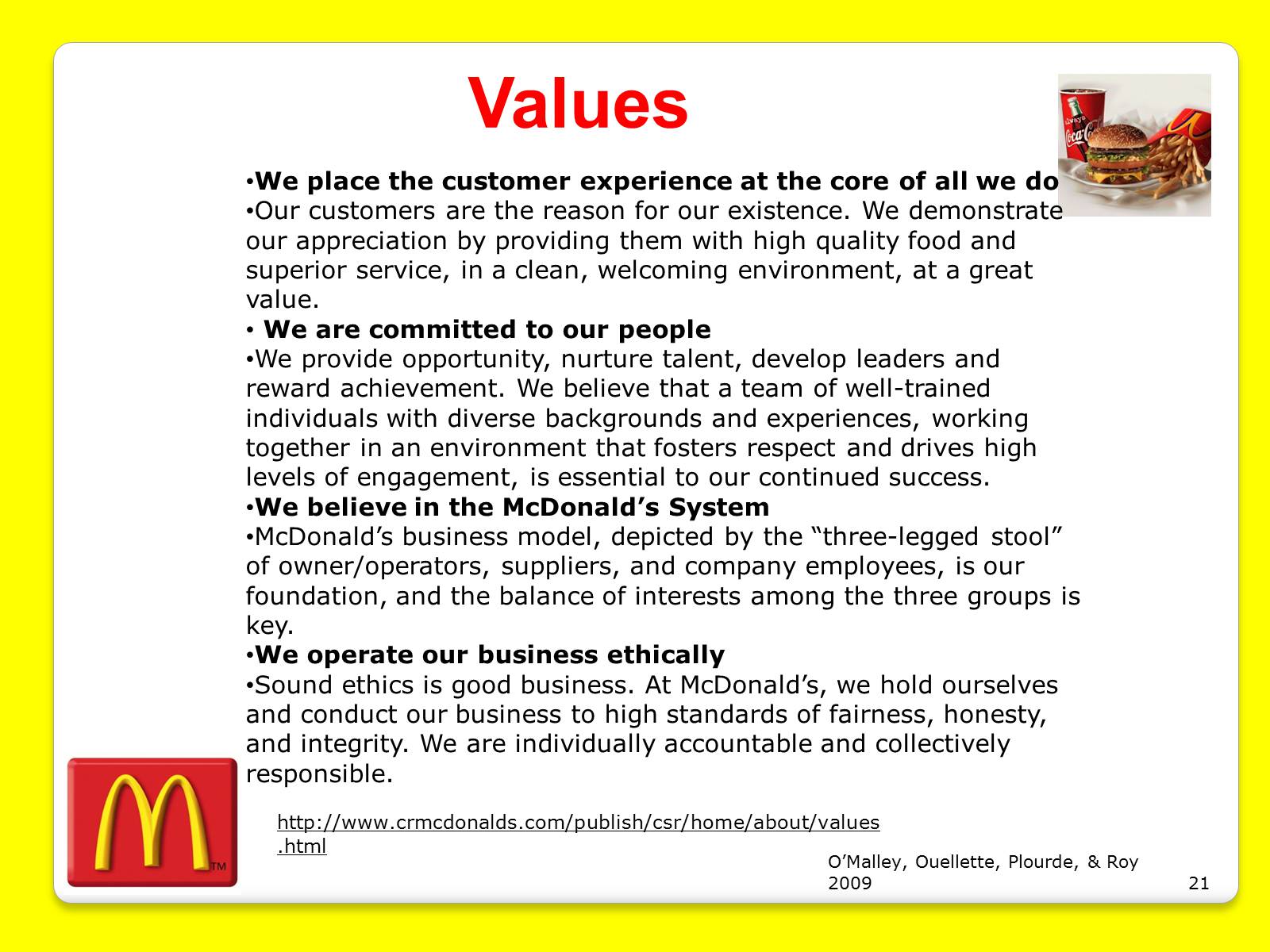 Презентація на тему «McDonald&#8217;s Corporation» - Слайд #21