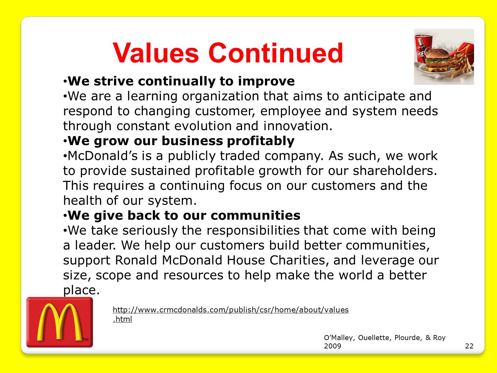 Презентація на тему «McDonald&#8217;s Corporation» - Слайд #22