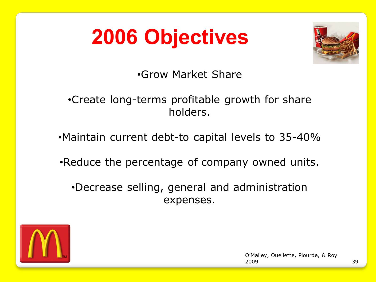 Презентація на тему «McDonald&#8217;s Corporation» - Слайд #39