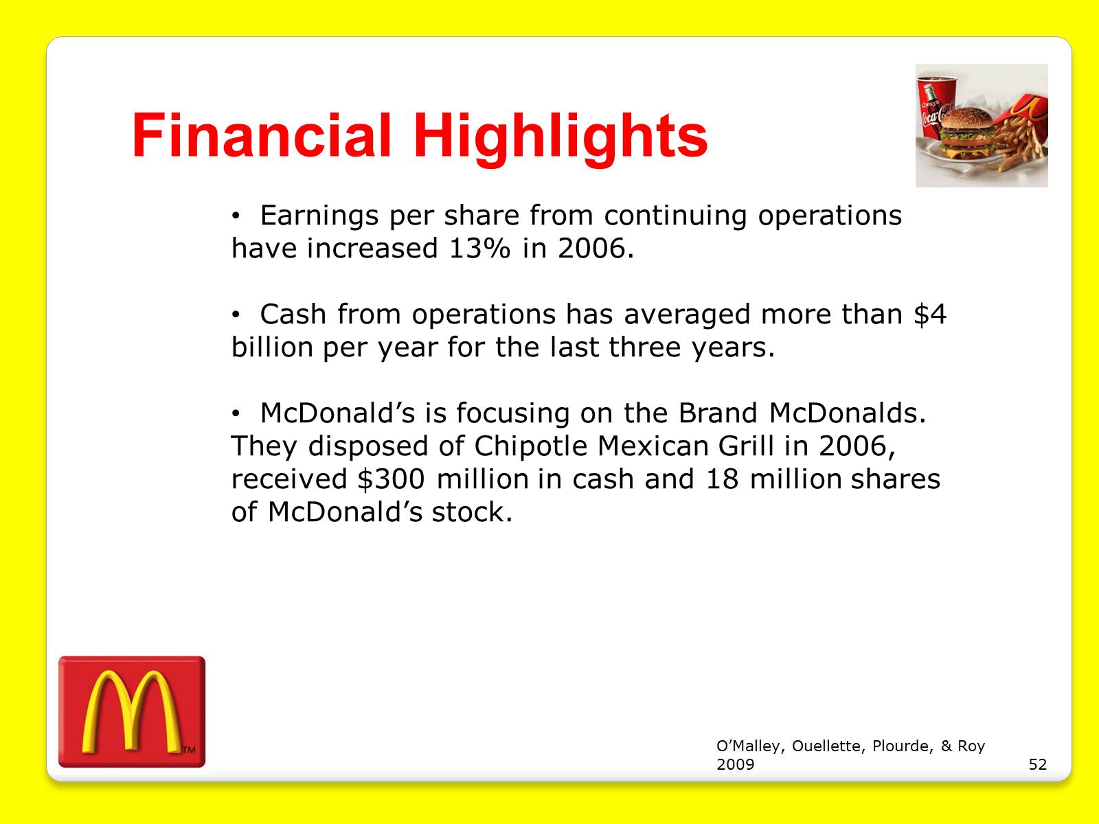 Презентація на тему «McDonald&#8217;s Corporation» - Слайд #52