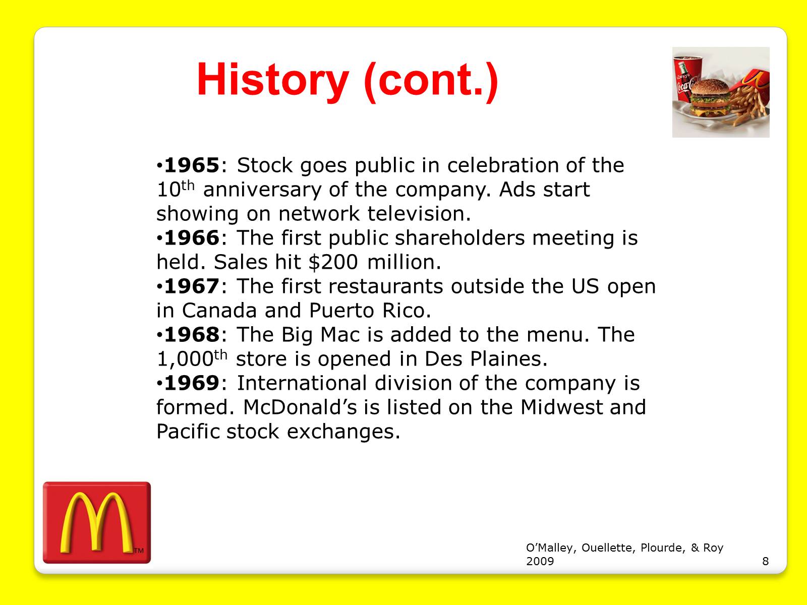 Презентація на тему «McDonald&#8217;s Corporation» - Слайд #8