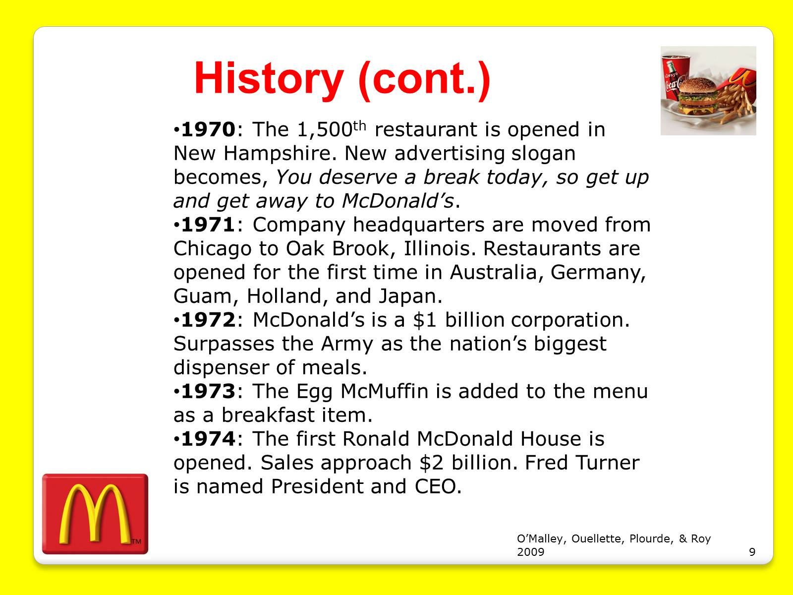 Презентація на тему «McDonald&#8217;s Corporation» - Слайд #9