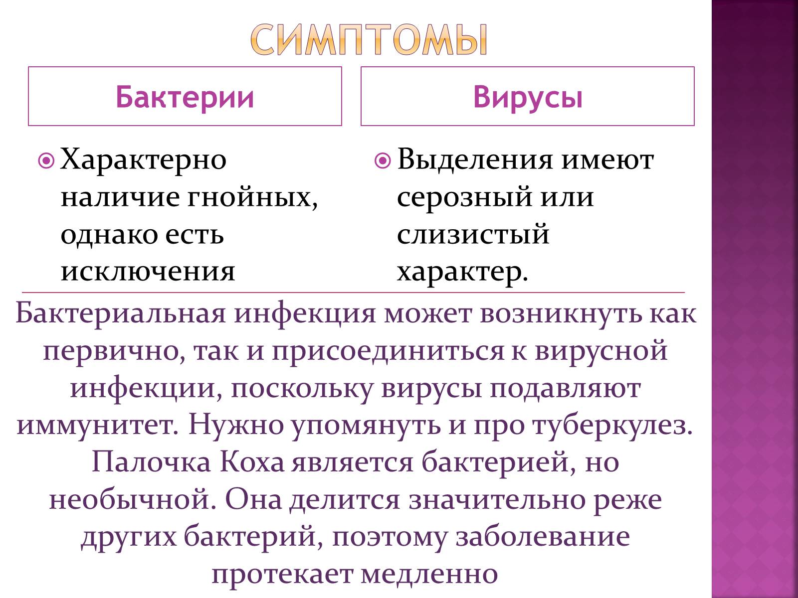 Презентація на тему «Симптоматика вирусных и бактериальных заболеваний» - Слайд #6