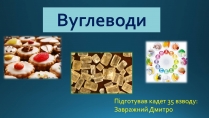 Презентація на тему «Вуглеводи як компоненти їжі, їх роль у житті людини» (варіант 25)