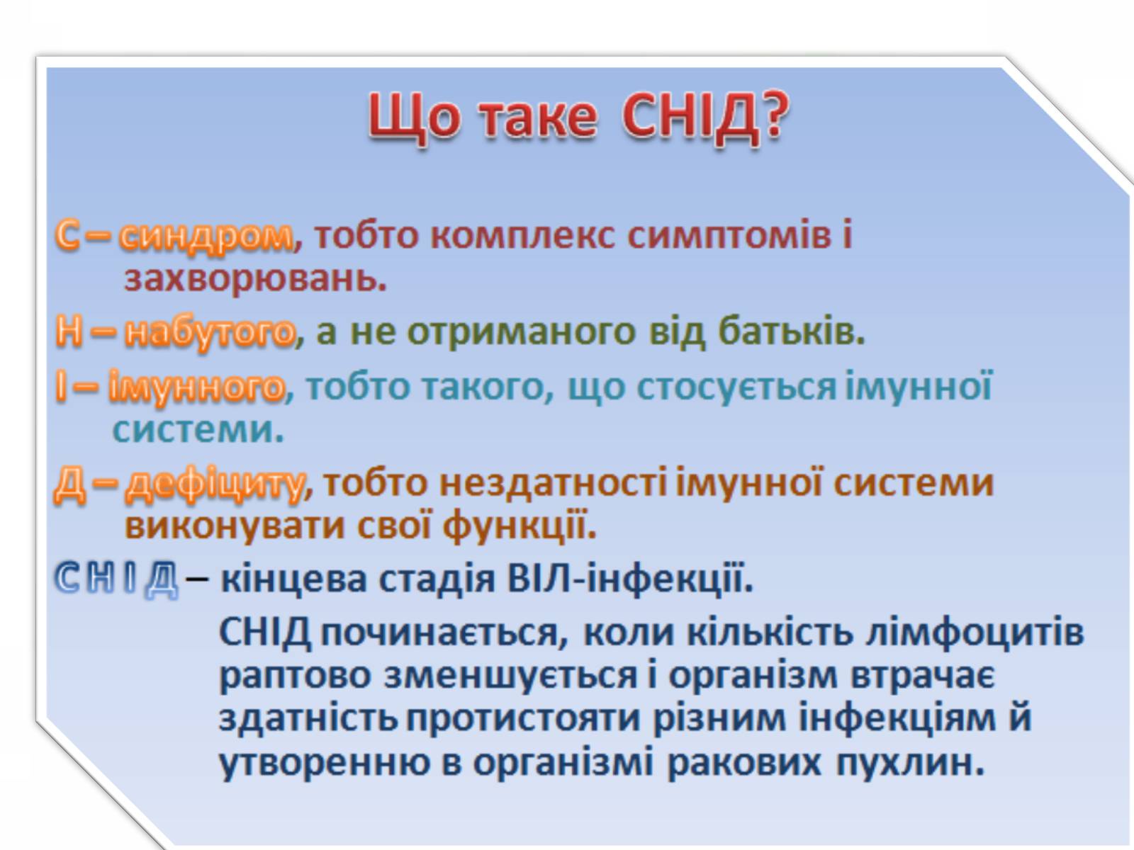 Презентація на тему «ВІЛ. СНІД. інфекції ІПСШ: шляхи передачі і методи захисту» (варіант 2) - Слайд #3